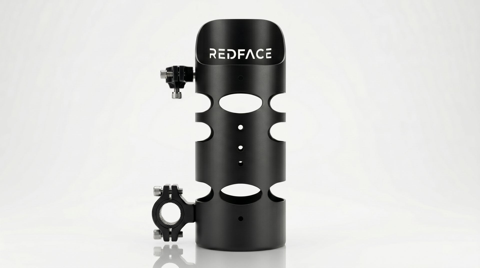 Uchwyt motocyklowy REDFACE ADV z aluminiową obejmą montażową, zbliżenie
